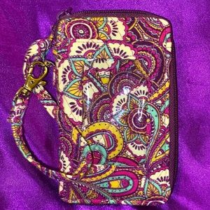 Wristlet. No brand. Palsy design. Pink & Purple.
